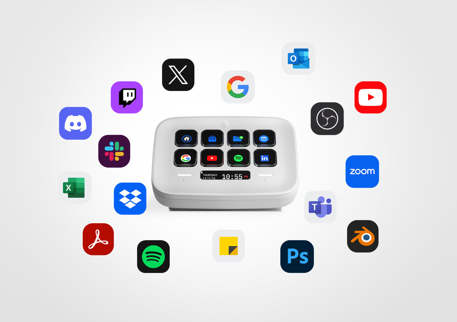 Elgato Stream Deck Neo Mixer multimediale Bianco 8 pulsanti