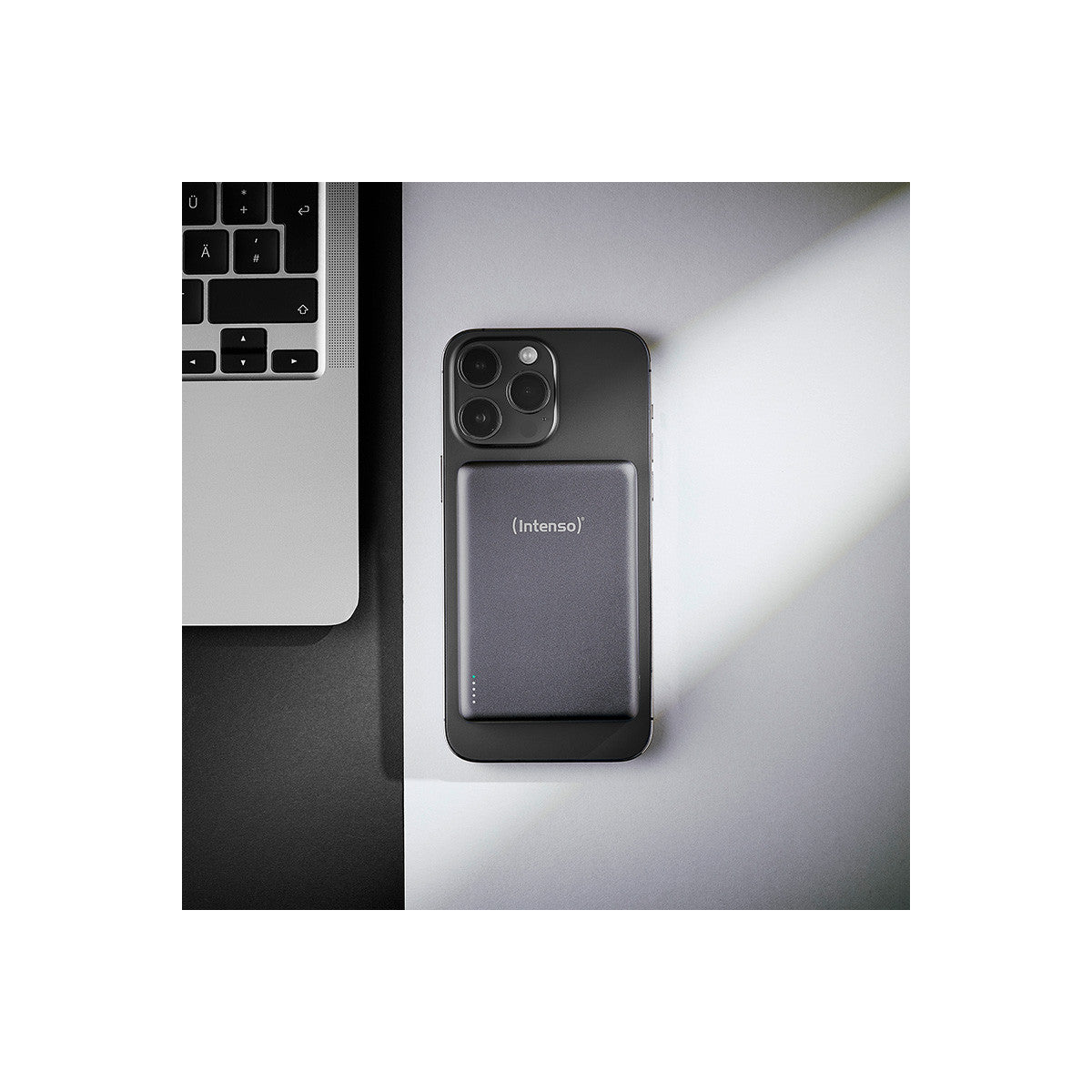 Intenso MW10000 Polimeri di litio (LiPo) 10000 mAh Carica wireless Grigio