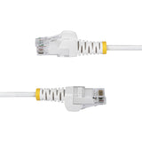 StarTech.com Cavo Ethernet CAT6 Bianco da 7m; Patch UTP con Plug RJ45 Antigroviglio e Rilievi di Trazione, Cavo Lan Slim in Rame Puro 28AWG, Sottoposto a test Fluke