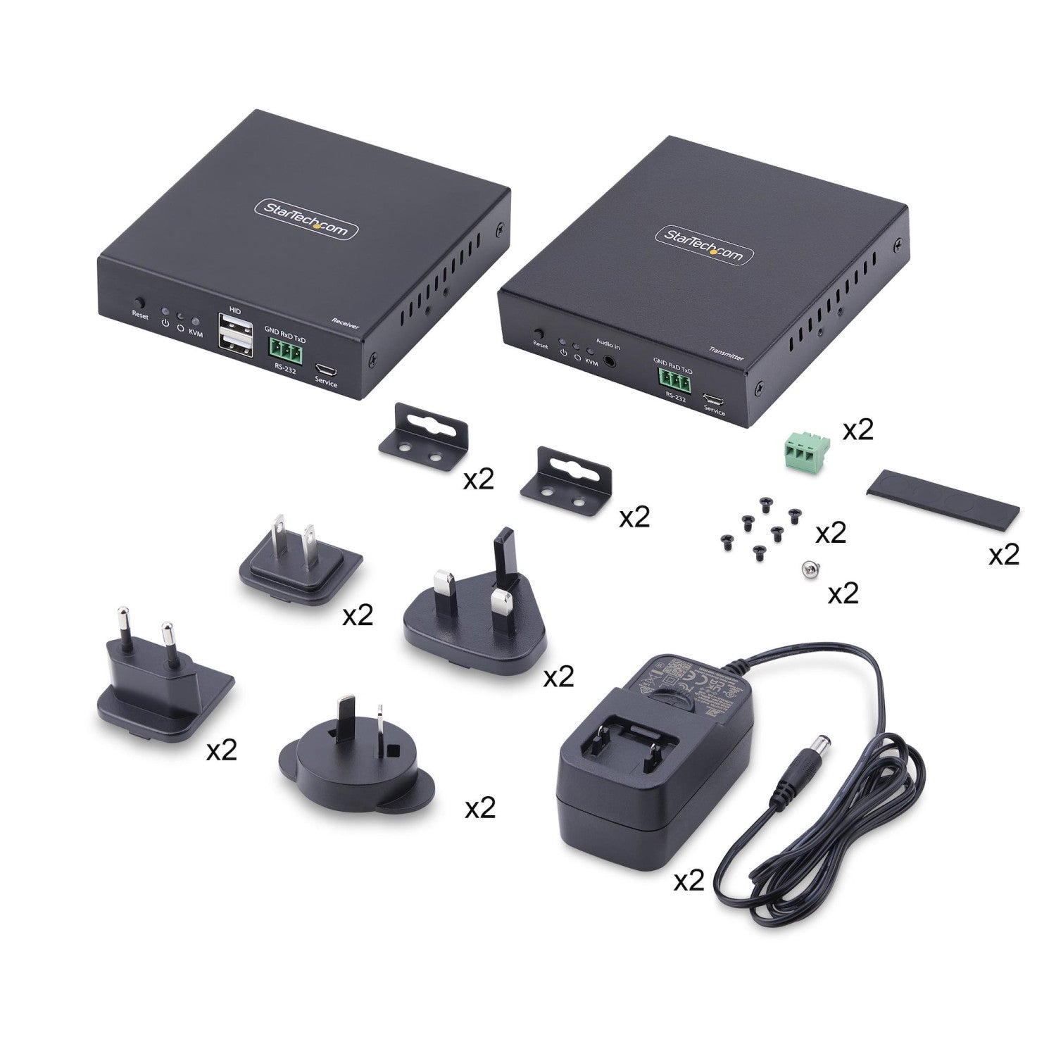 StarTech.com KVM Extender HDMI su Rete IP, Kit Trasmettitore e Ricevitore HDMI 4K 60Hz e USB su Ethernet/Cat6, AVoIP, non Richiede Driver, Kit di Montaggio incluso
