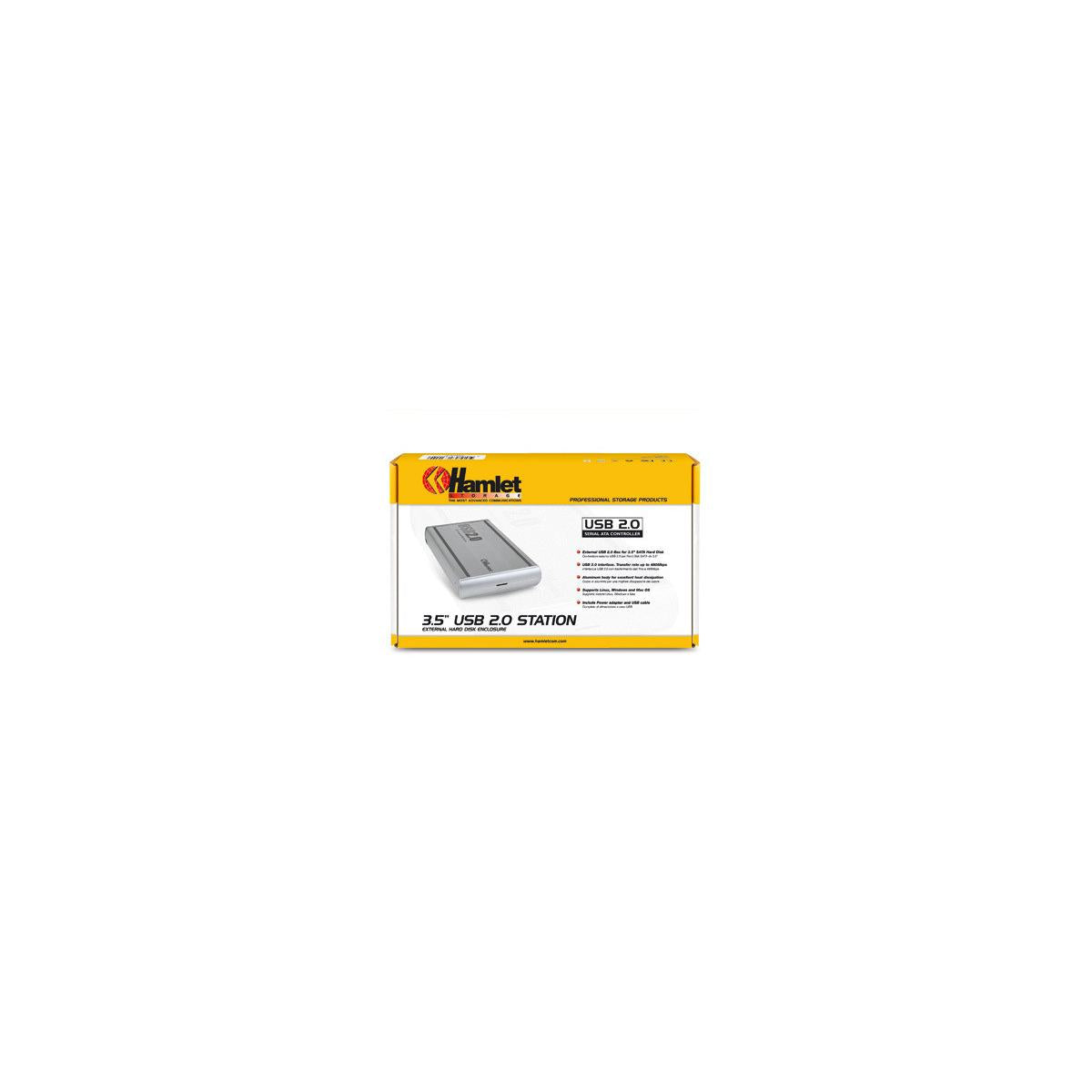 Hamlet HXD3SAUU External Enclosure for Serial ATA Hard Disk Argento 3.5pollici