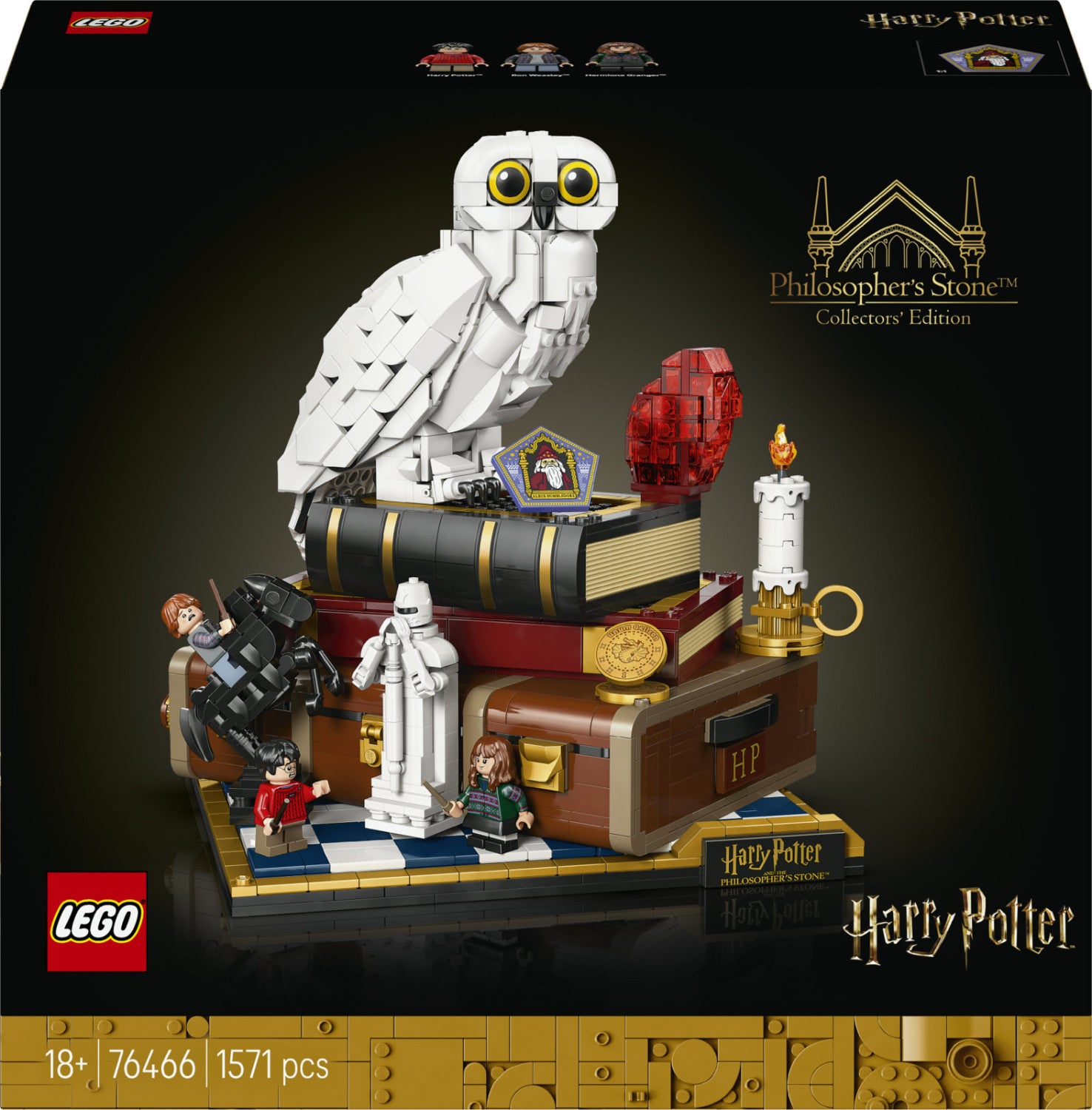 LEGO Harry Potter Pietra Filosofale Edizione del Collezionista 76466 set da costruzione 1571 pezzi per adulti