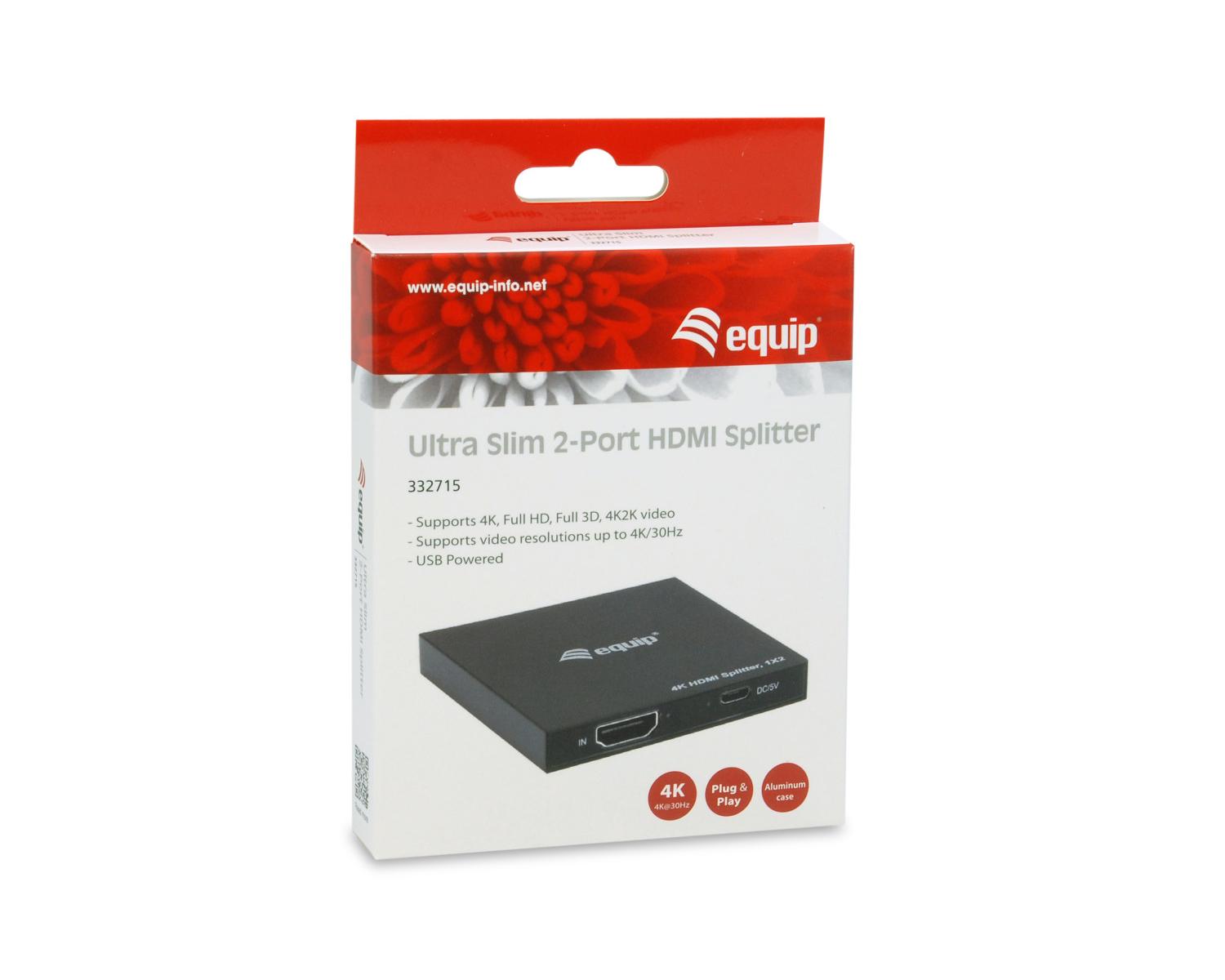 Equip 332715 ripartitore video HDMI 2x HDMI