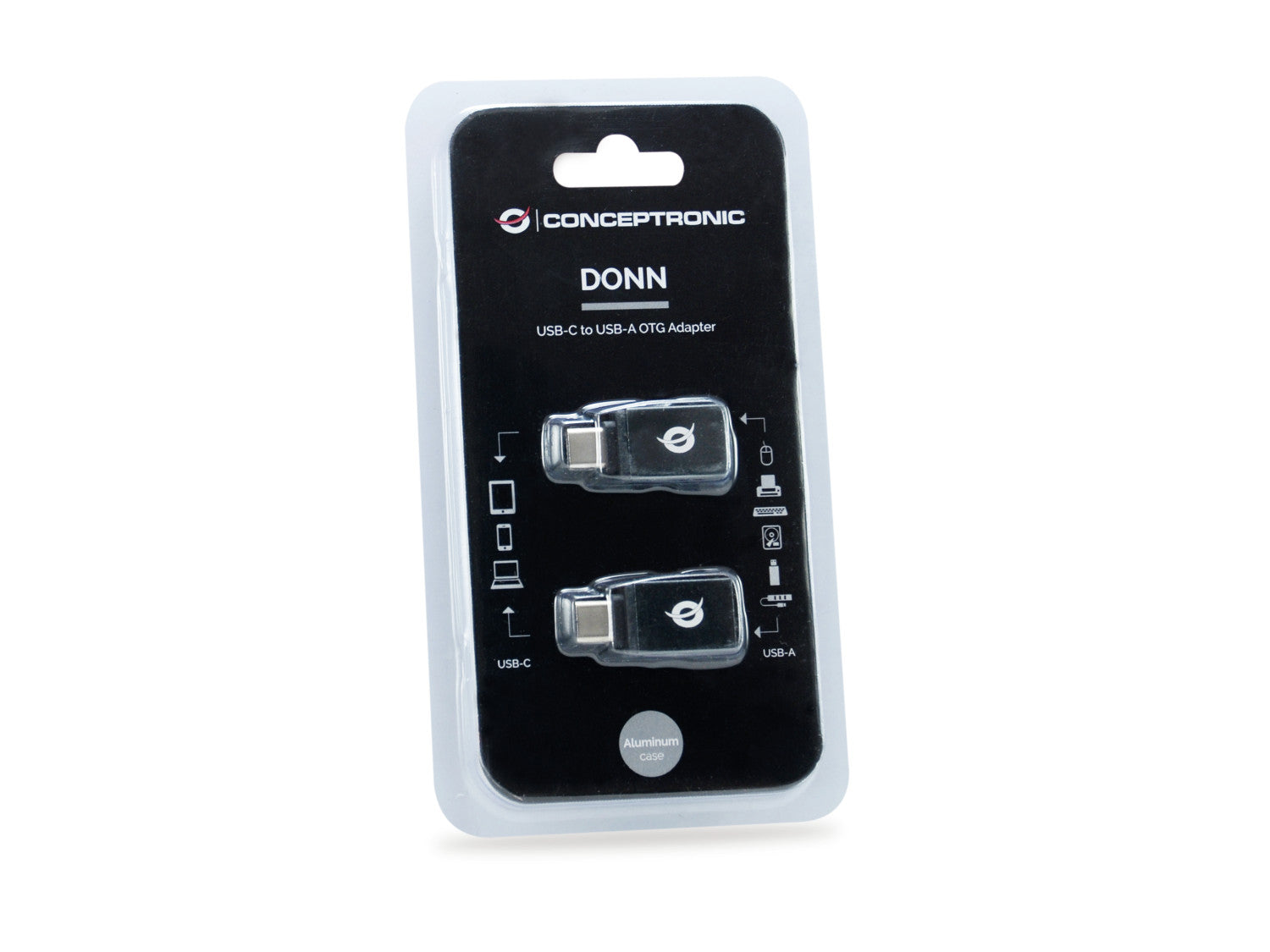 Conceptronic DONN03G adattatore per inversione del genere dei cavi USB 3.1 Gen 1 Type-C USB 3.1 Gen 1 Type-A Nero