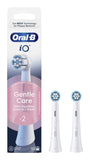 Oral-B Testine di Ricambio iO Series Gentle Care Bianche, Testine Rotonde Originali, per Gengive Sensibili, 2 Testine