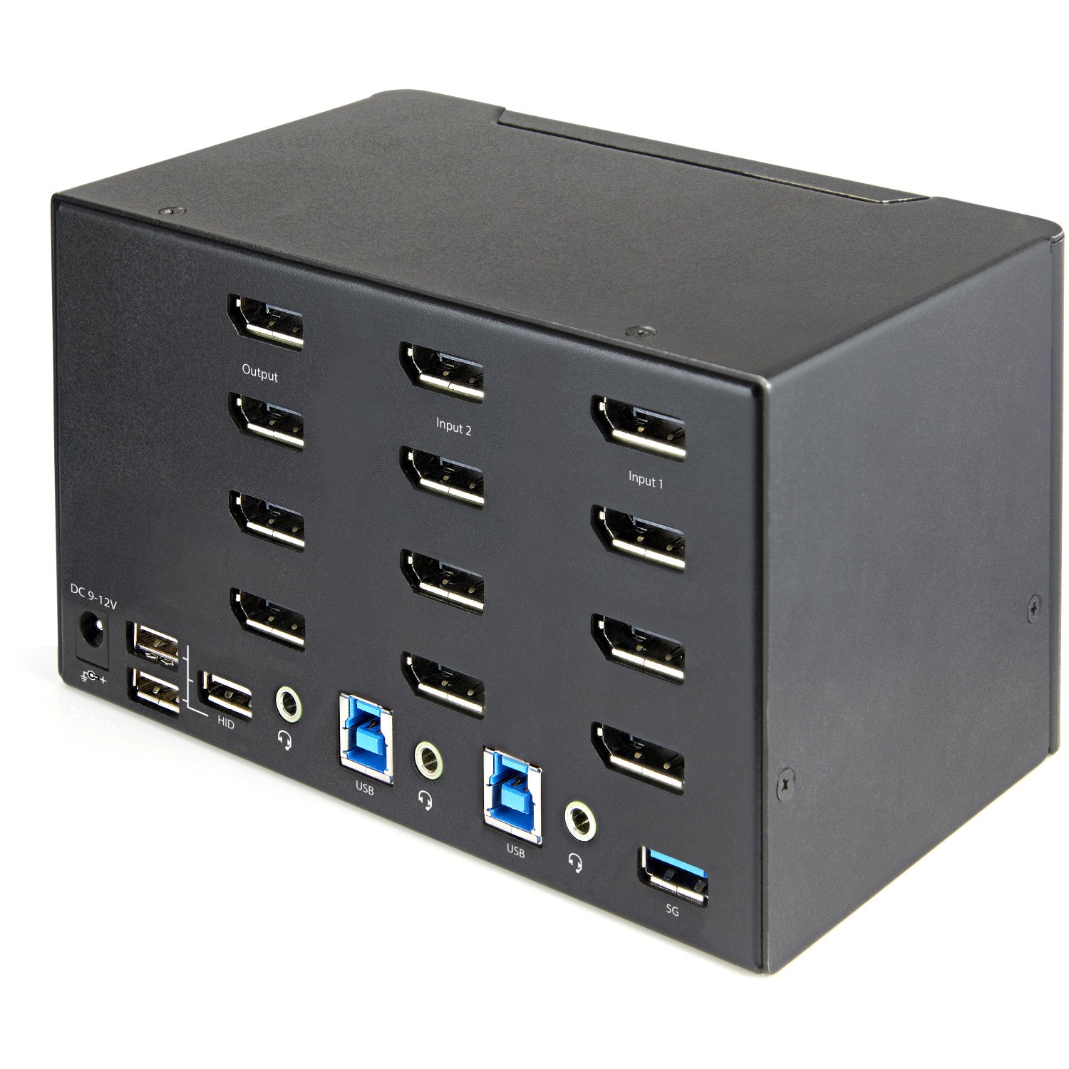 StarTech.com KVM Switch DisplayPort a 2 porte e 4 monitor - 4K 60Hz UHD HDR - KVM per desktop PC 4K DP 1.2 con hub USB 3.0 a 2 porte (5Gbps) e 4 porte USB 2.0 HID, audio - Commutazione con tasti rapidi - TAA