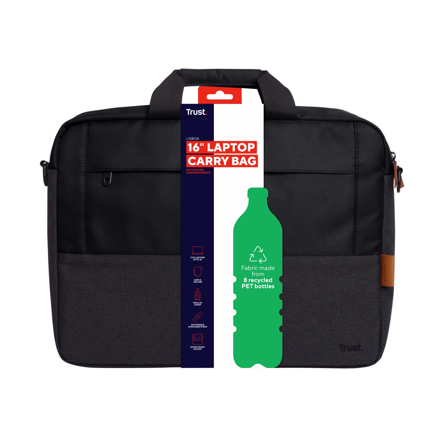 Trust 25246 Lisboa 40,6 cm 16" Valigetta ventiquattrore borsa per notebook Nero