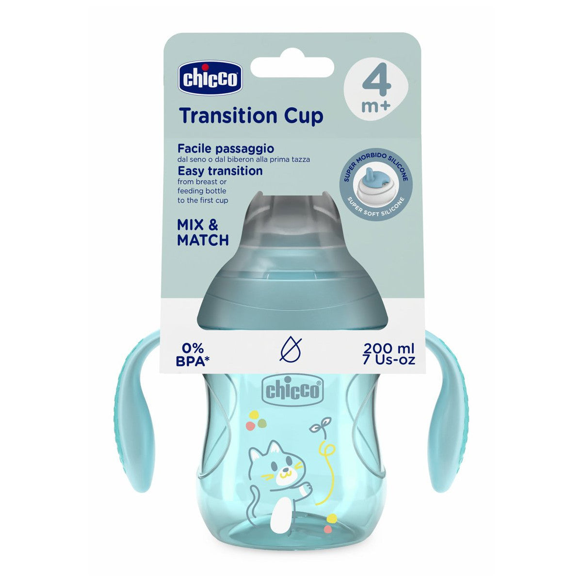 Chicco 00006911250000 biberon 200 ml Azzurro
