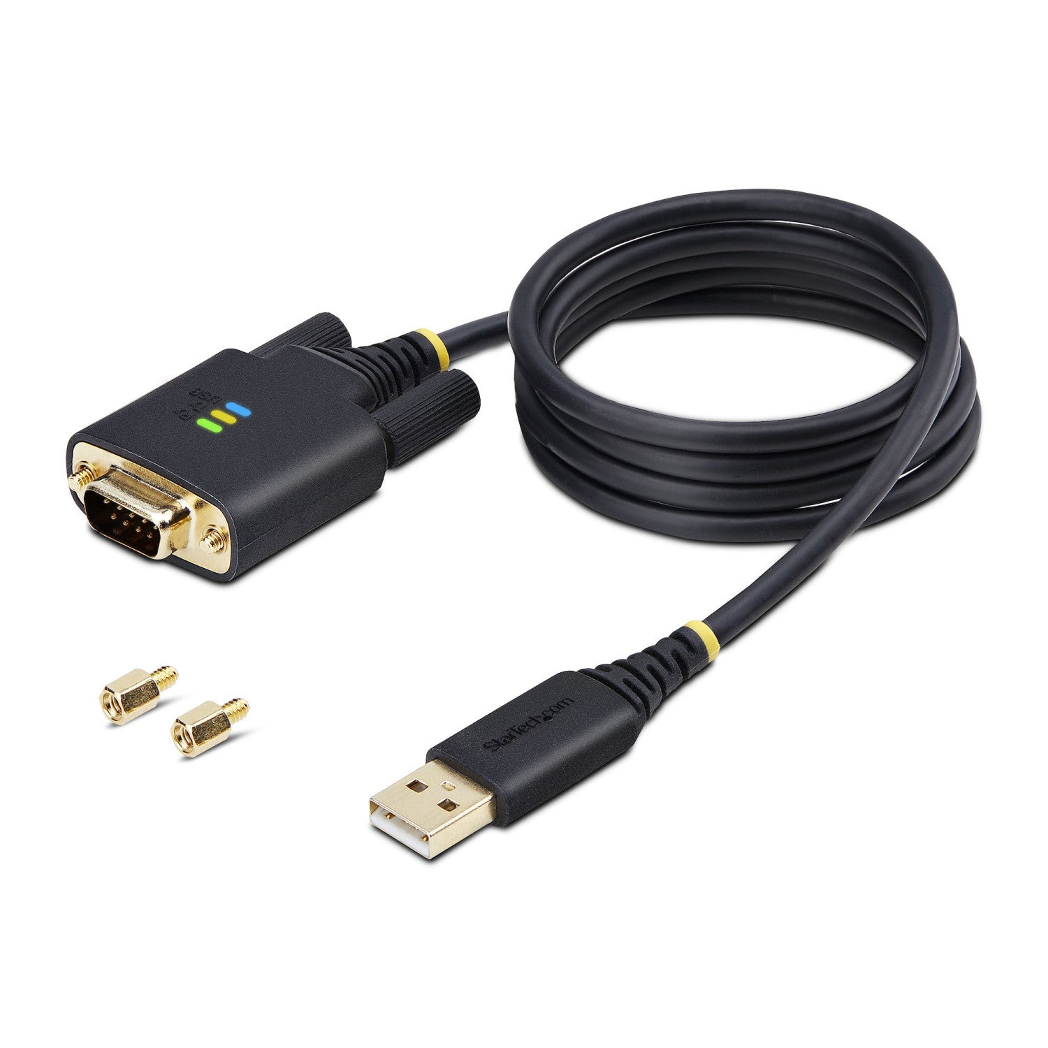 StarTech.com Cavo da USB a seriale 1m, Ritenzione COM, Viti/dadi intercambiabili, Adattatore USB-A a DB9 RS232 Protezione ESD, Windows/macOS/Linux