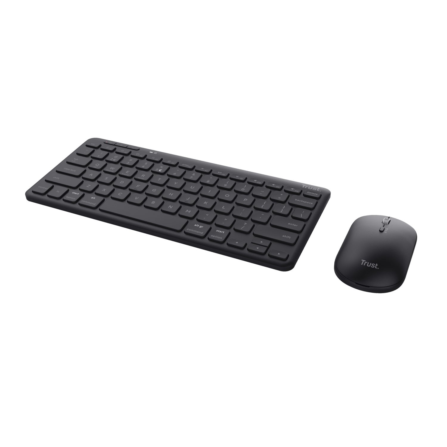 Trust Lyra Tastiera Mouse Incluso RF senza Fili con Bluetooth QWERTY Italiano Nero