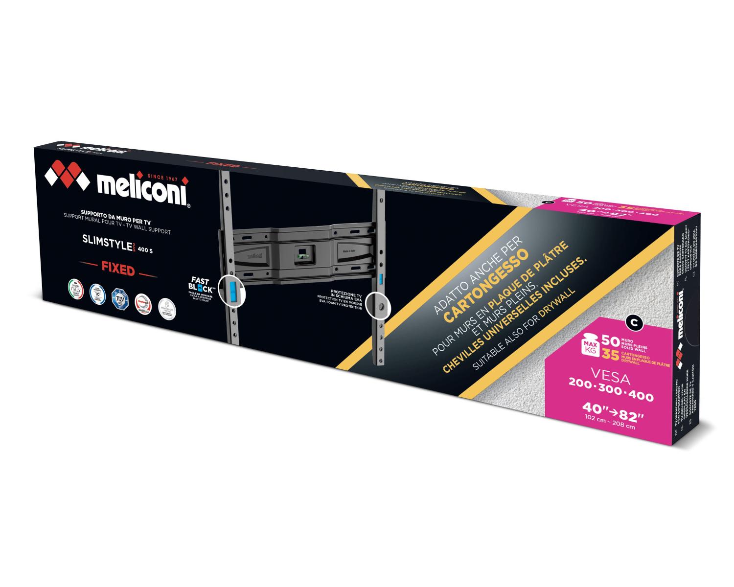 Meliconi SLIMSTYLE PLUS 400S CG 2,08 m (82") Nero