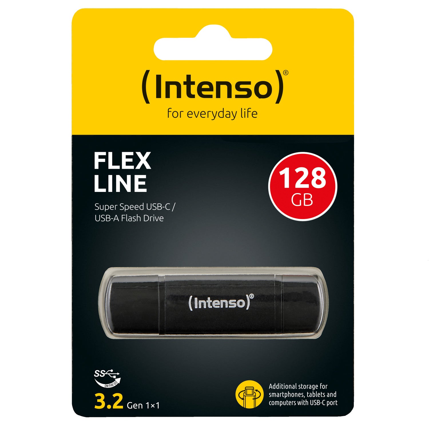 Intenso 3544491 unità flash USB 128 GB USB Type-A / USB Type-C 3.2 Gen 1 (3.1 Gen 1) Nero