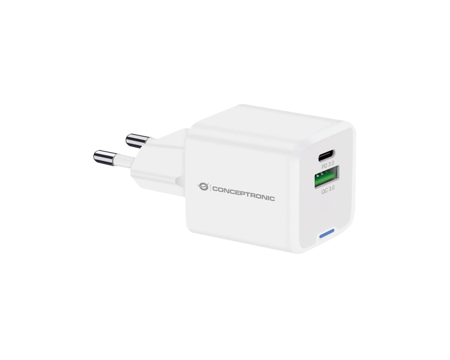 Conceptronic ALTHEA15W Caricabatterie per dispositivi mobili Universale Bianco AC Ricarica rapida Interno