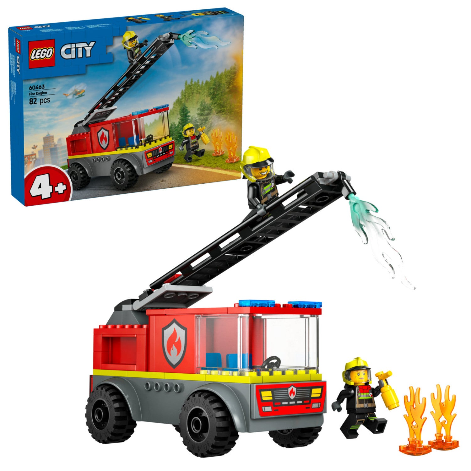 LEGO City Camion dei Pompieri con Scala 60463 Set Costruzione 82 Pezzi 4