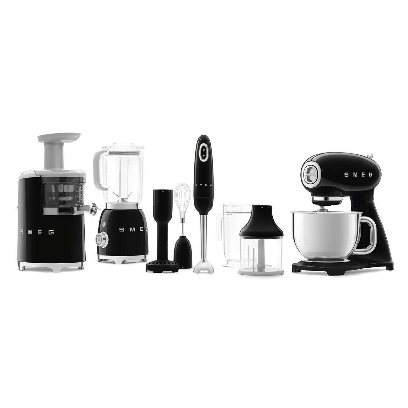 Smeg SMF03BLEU sbattitore Sbattitore con base 800 W Nero