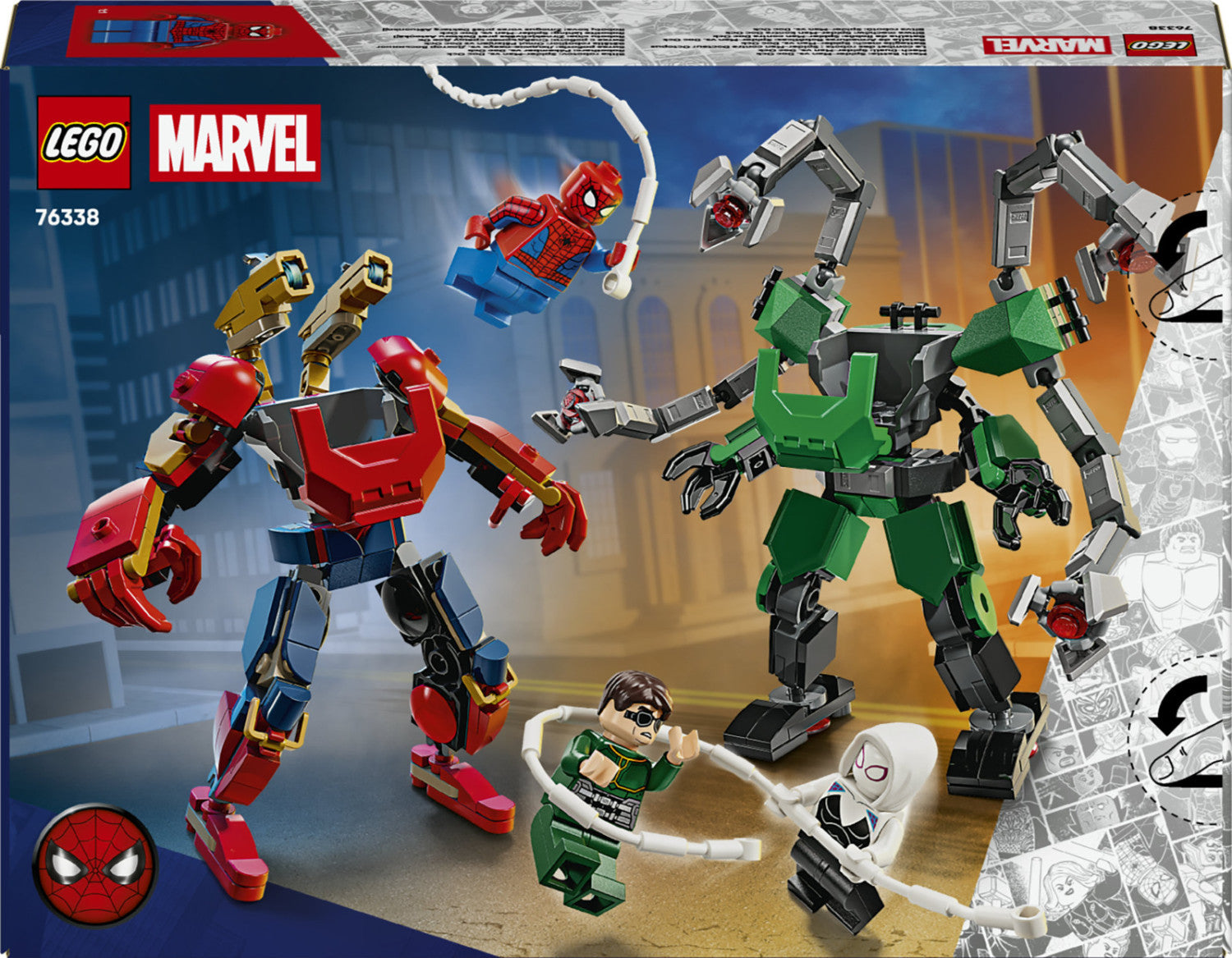 LEGO Marvel Spider-Man vs Doc Ock Battaglia Mech 76338 Set da Costruzione 315 Pezzi con 3 Minifigure