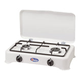 Cf Parker Fornello a Gas Portatile 2 Fuochi Ibiza 5326GP GPL Uso Esterno Bianco