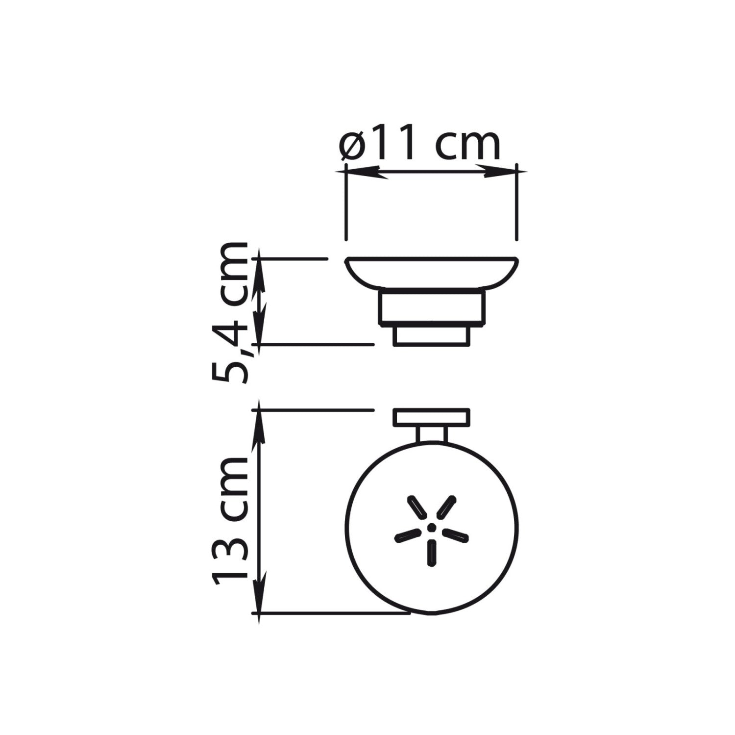 Gedy Portasapone Da Parete Serie Fuji FJ11 Acciaio Inox AISI 304 Con Contenitore In Vetro Satinato Finitura Spazzolata