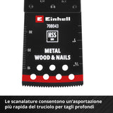 Einhell Lama Per Sega A Immersione Bimetallo 708043 - 34 Mm, Profondità 40 Mm, Finitura PTFE, Metallo E Legno
