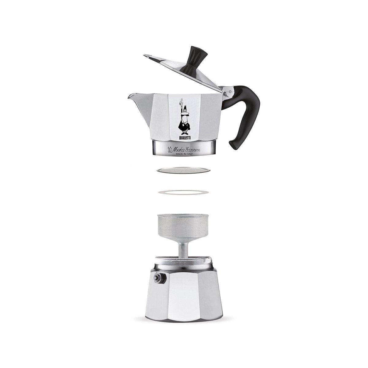 Bialetti Moka Express 0,3 L Alluminio, Nero