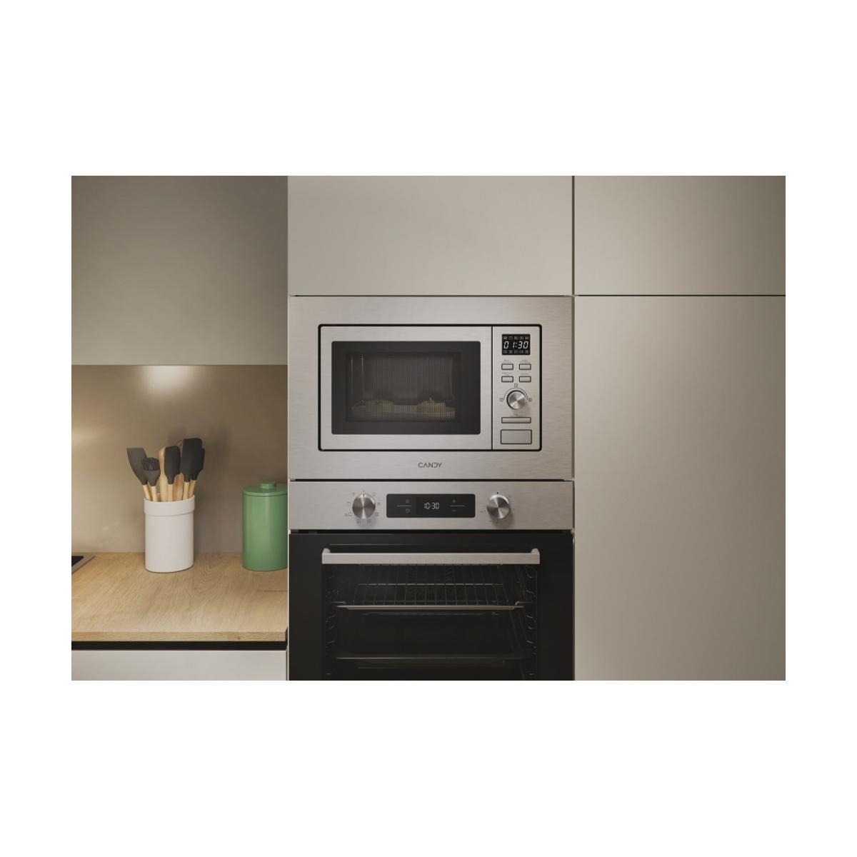 Candy CA20FMW7NG Da incasso Microonde con grill 20 L 800 W Acciaio inox