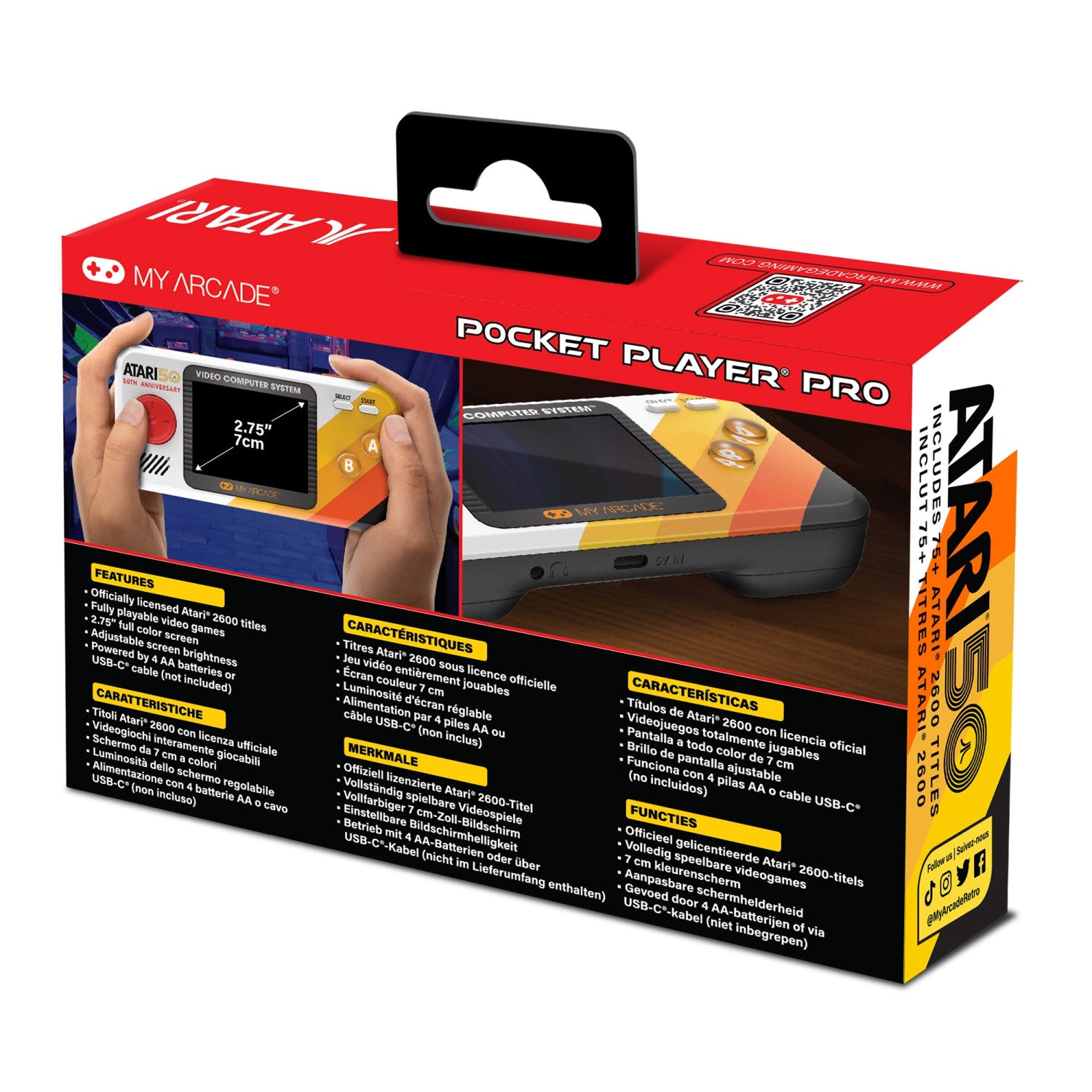 My Arcade Atari Pocket Player Pro console da gioco portatile 6,98 cm (2.75 pollici) Multicolore