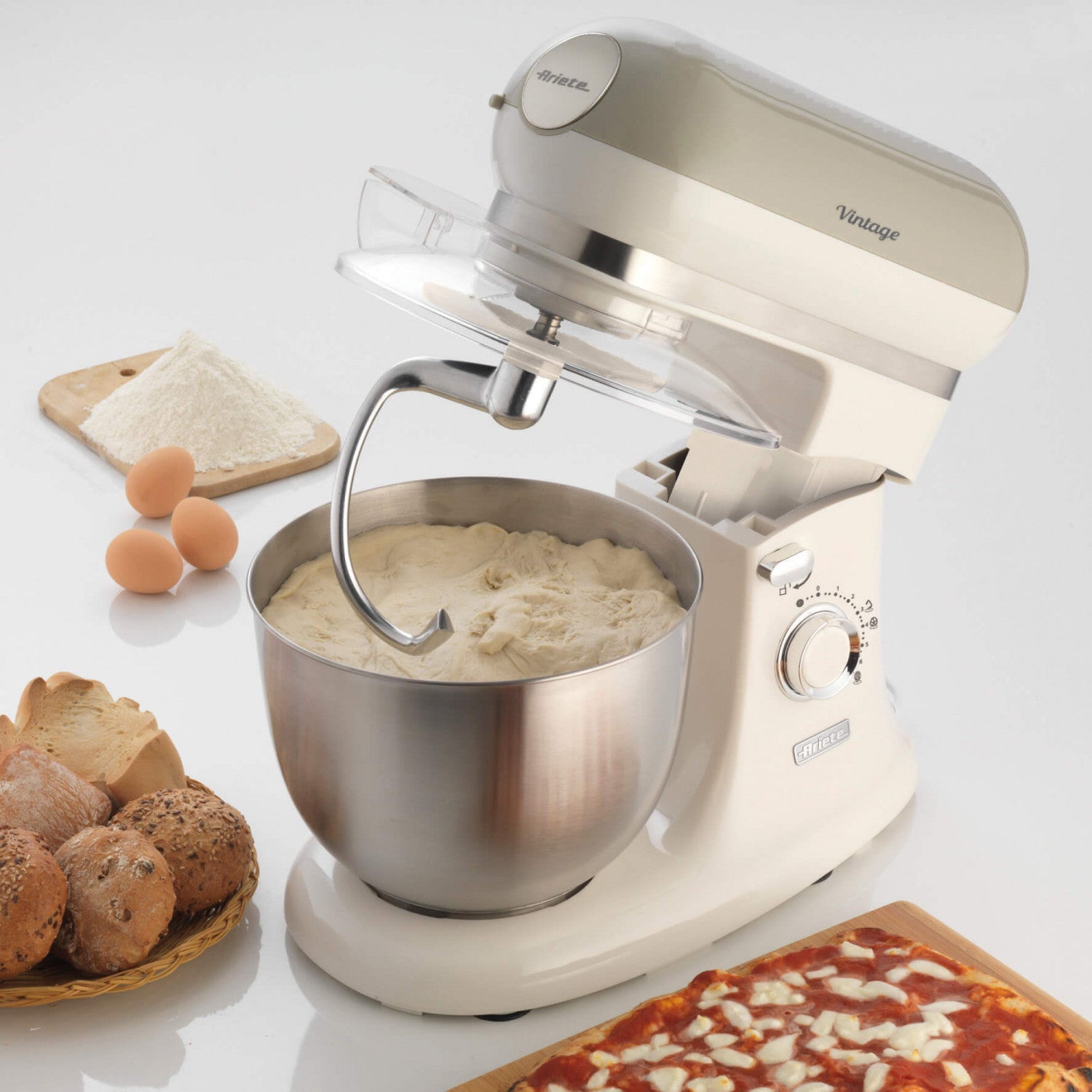 Ariete 1588 2400W 5.5L Beige, Bianco robot da cucina