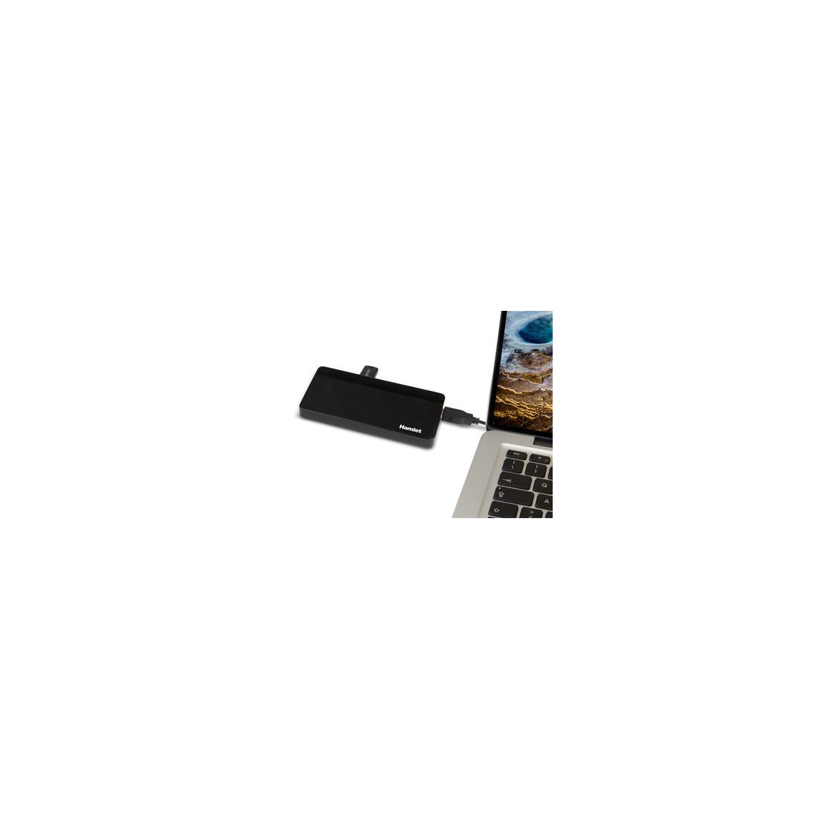 Hamlet XHUB70036 hub di interfaccia USB 3.2 Gen 1 (3.1 Gen 1) Type-B 5000 Mbit/s Nero