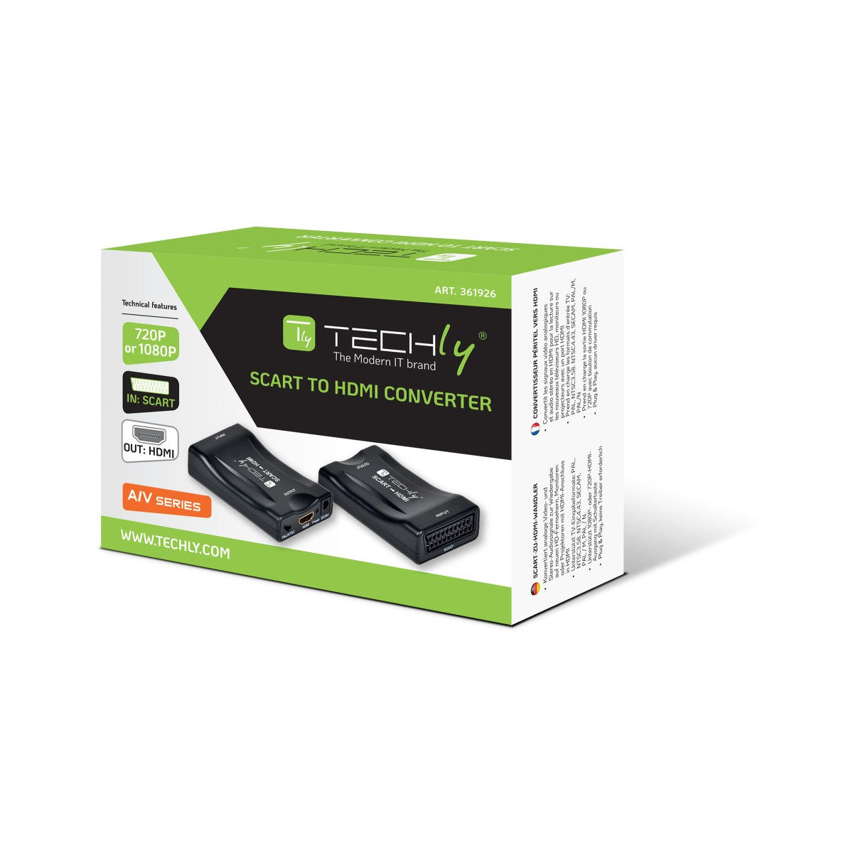Techly IDATA SCART-HDMI3 convertitore video 1920 x 1080 Pixel