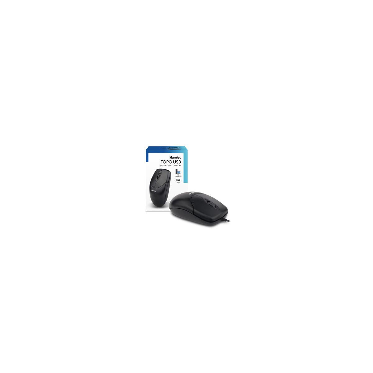 Hamlet XMICEU2 mouse Ambidestro USB tipo A