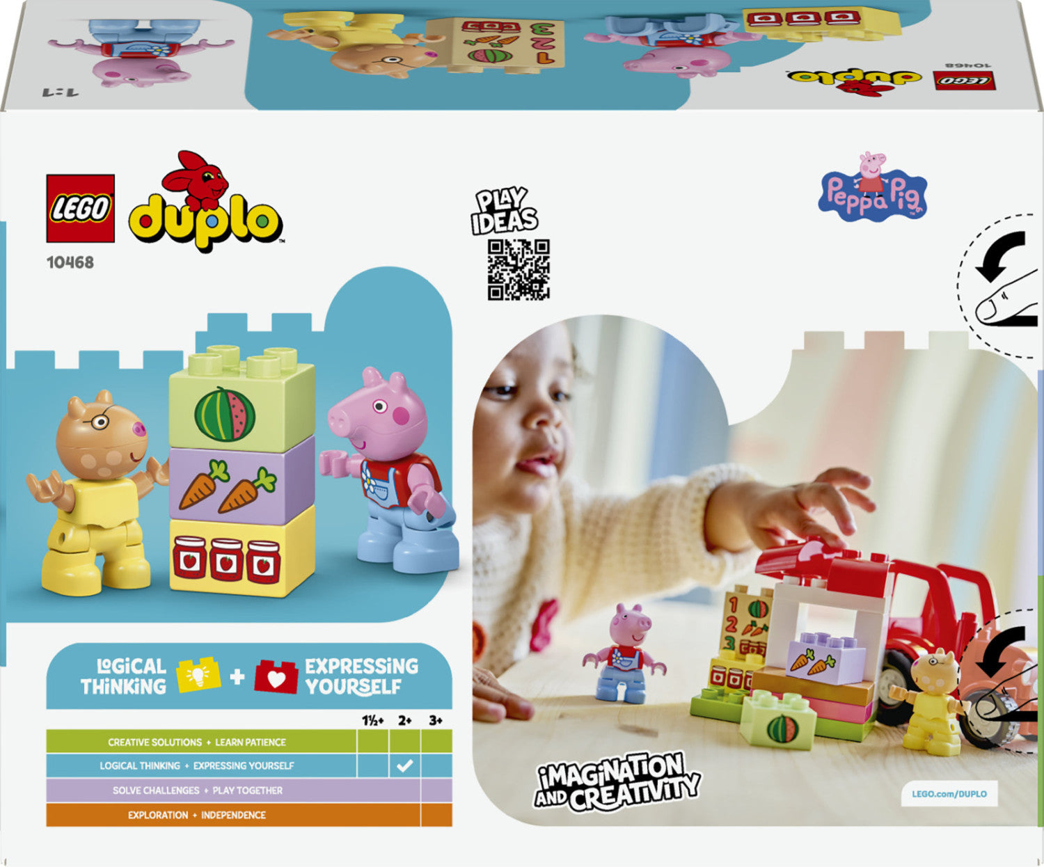 LEGO DUPLO Peppa Pig Trattore e Mercato 10468 18 pezzi da 2 anni