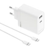 Realme Caricabatterie Supervooc 80W Dual USB-C/USB-A GaN con Cavo Bianco