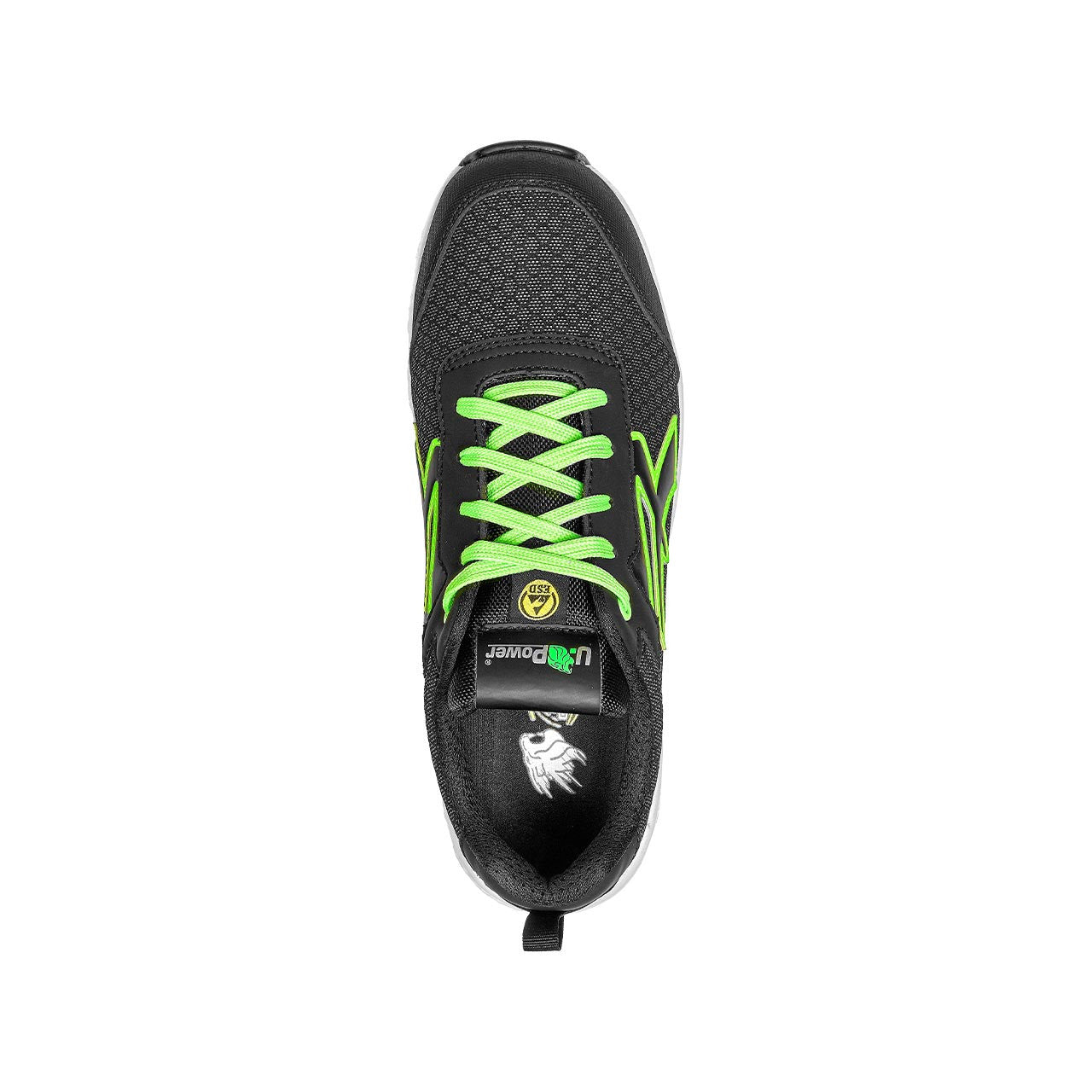 U-Power Mitch ESD Unisex Adulto Nero, Verde, Bianco