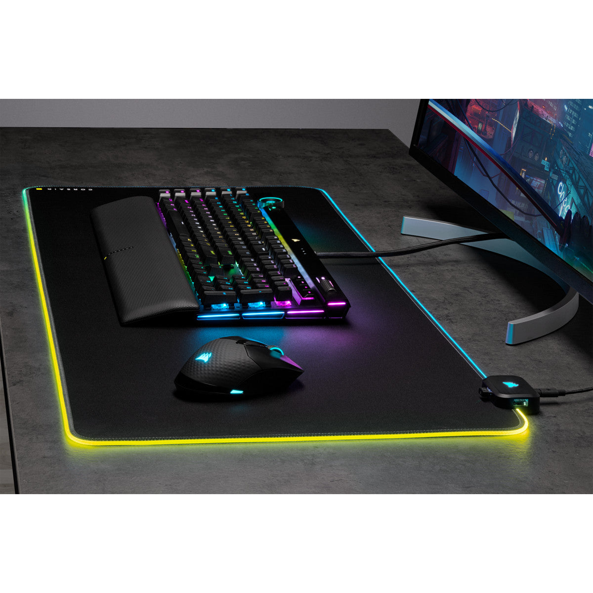 Corsair MM700 RGB Tappetino per Mouse per Gioco da Computer Nero