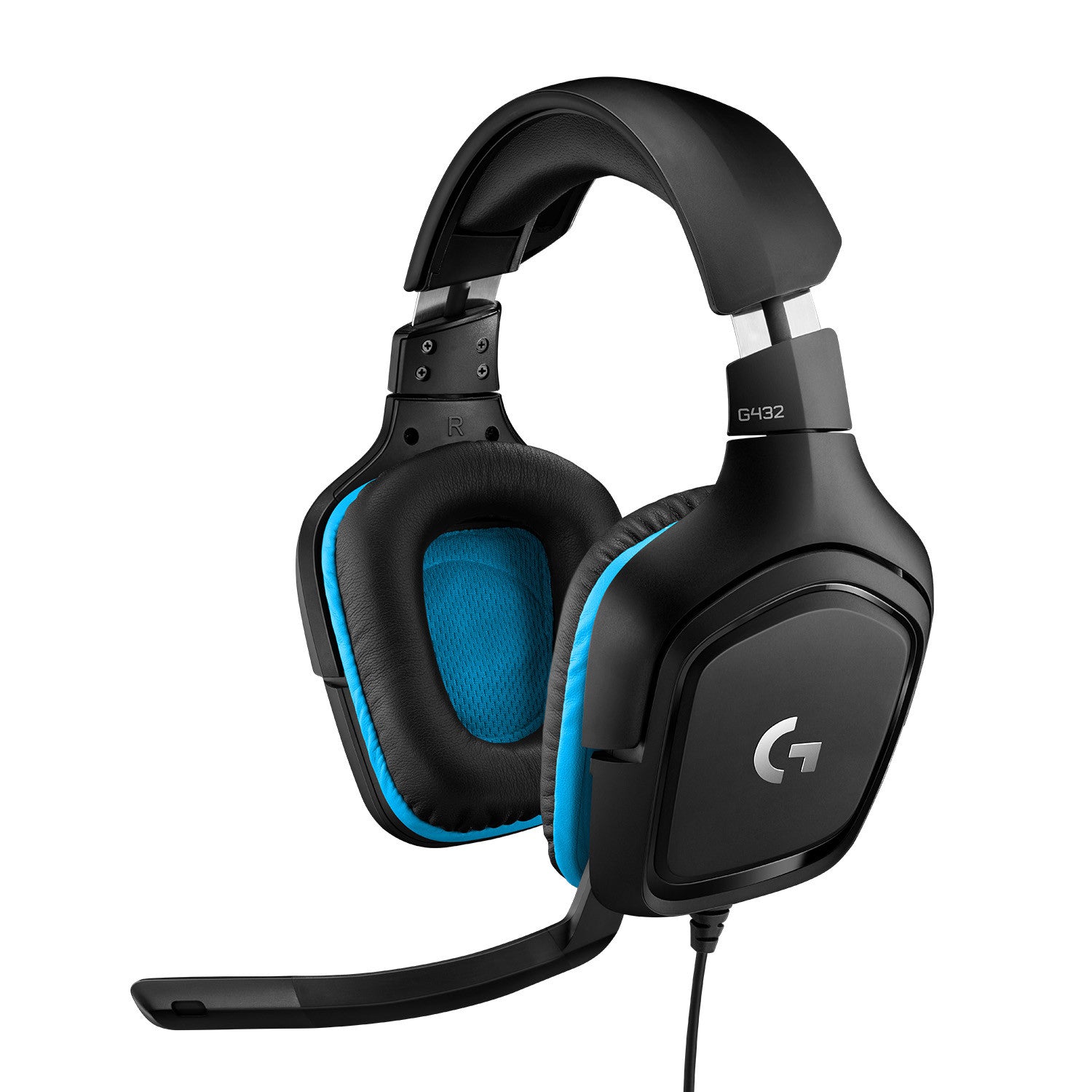 Logitech G G432 Cuffie a Padiglione Cablato da Gaming Nero Blu