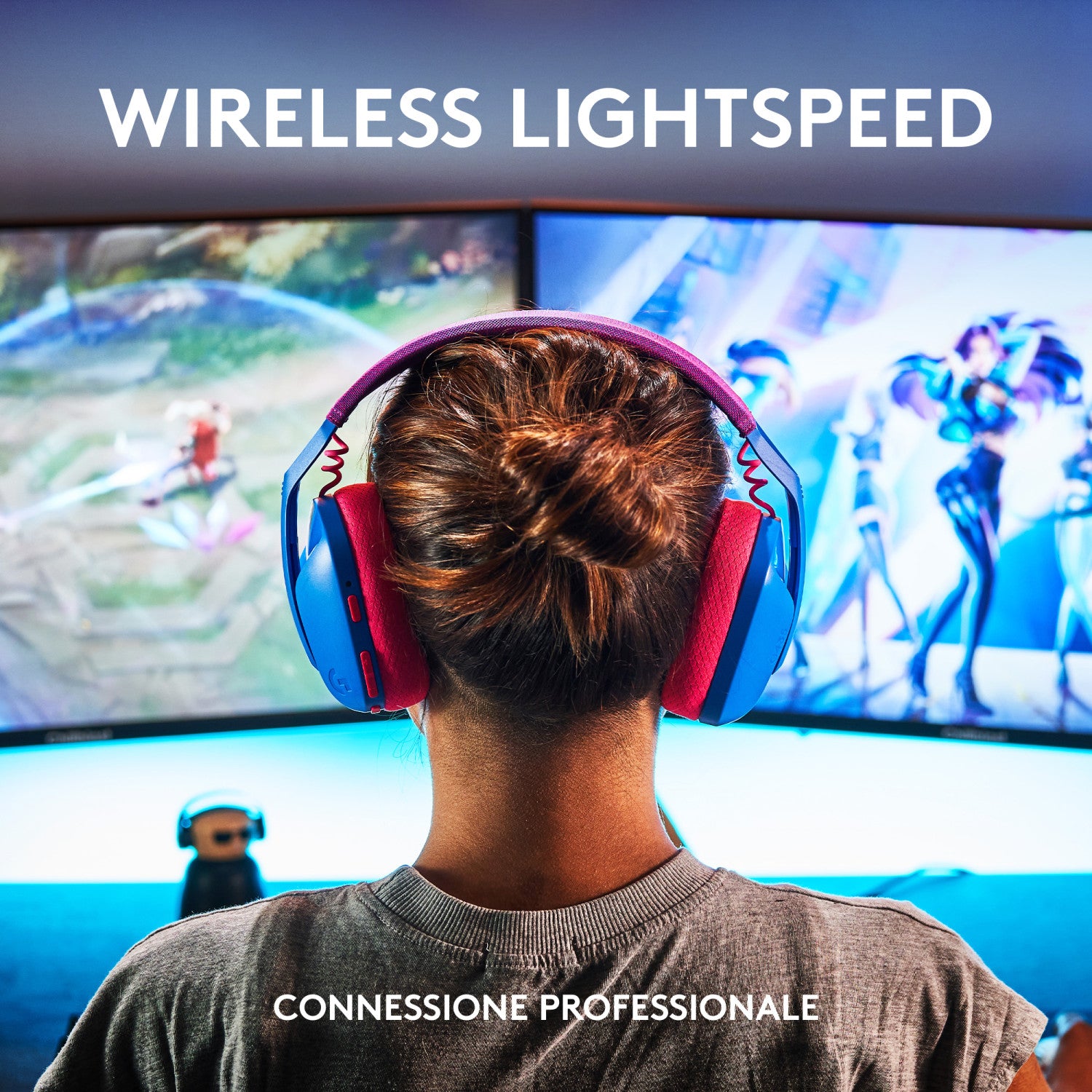 Logitech G Logitech G435 LIGHTSPEED Cuffie Gaming Wireless Bluetooth per PC PS4 PS5 Smartphone Blu