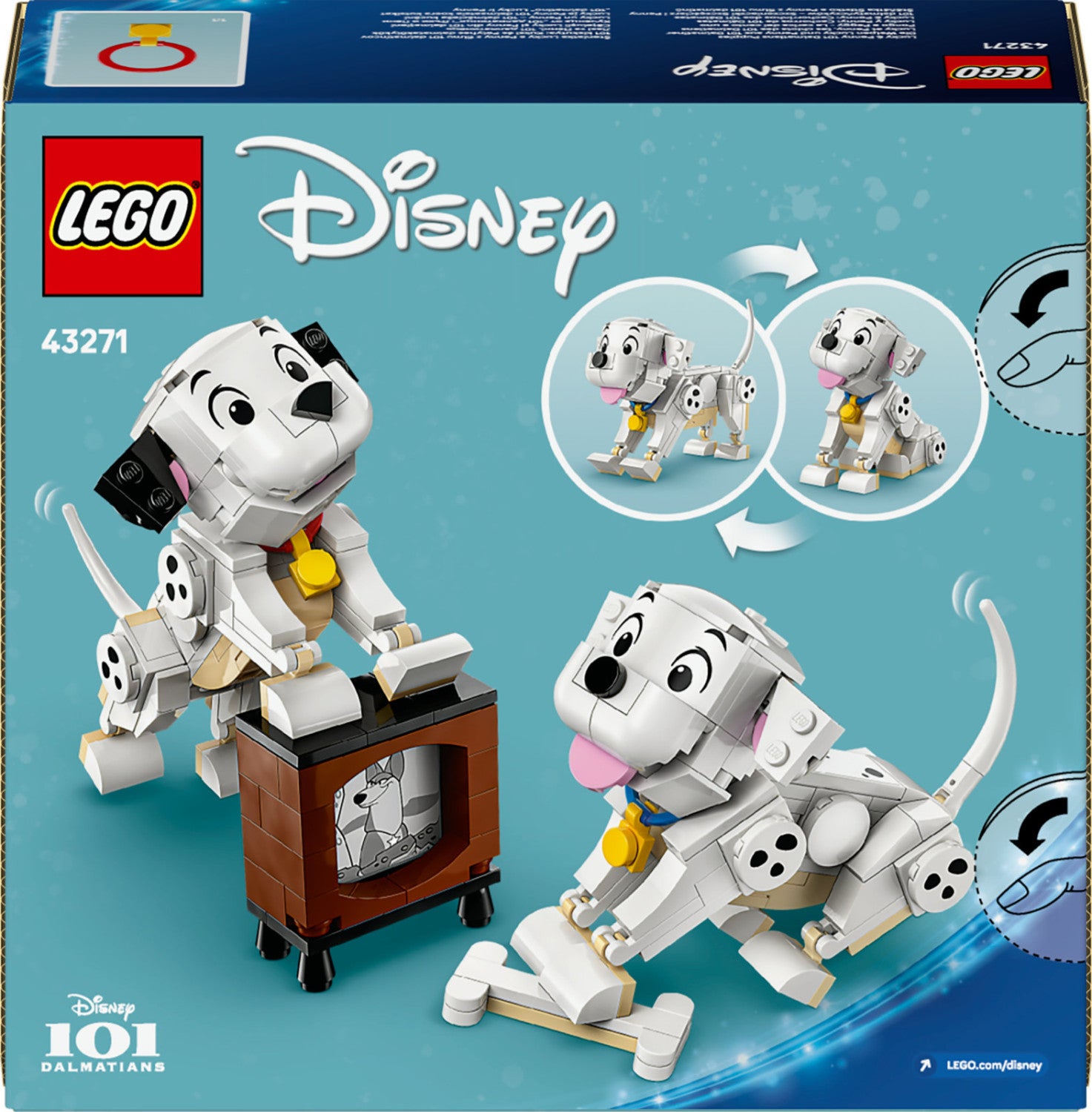 LEGO Disney Lucky e Penny 101 Dalmatians Set 43271 268 Pezzi dai 6 Anni