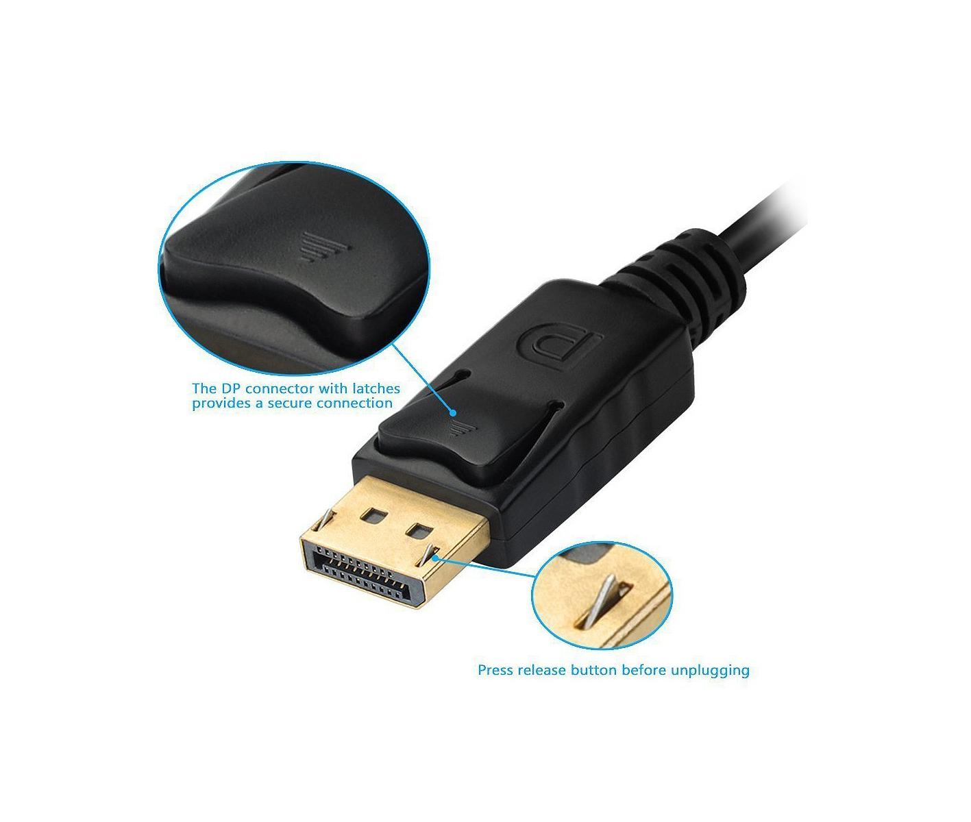 Equip 133441 cavo e adattatore video 0,24 m DisplayPort DVI-D VGA (D-Sub) HDMI Nero