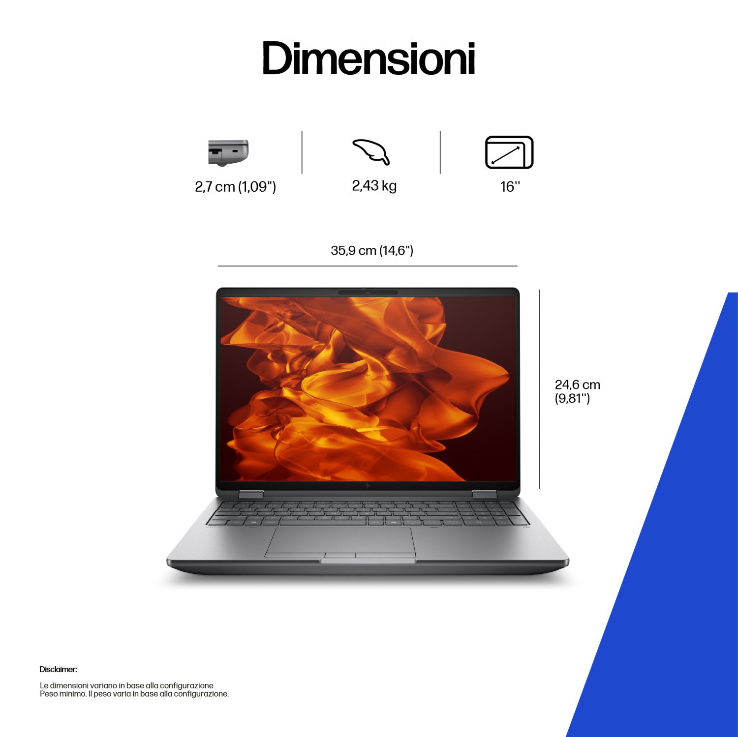 HP ZBook Fury G1i 16 inch Mobile Workstation PC Wolf Pro Security Edition - Data Science Intel Core Ultra 7 255HX 40,6 cm (16") WUXGA 32 GB DDR5-SDRAM NVIDIA RTX PRO 3000 Blackwell Wi-Fi 7 (802.11be) Windows 11 Pro AI Workstation, AI PC