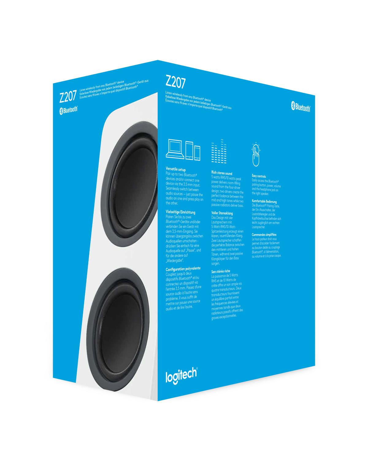 Logitech Z207 Altoparlante Con Cavo e senza Cavo 5 W Bianco