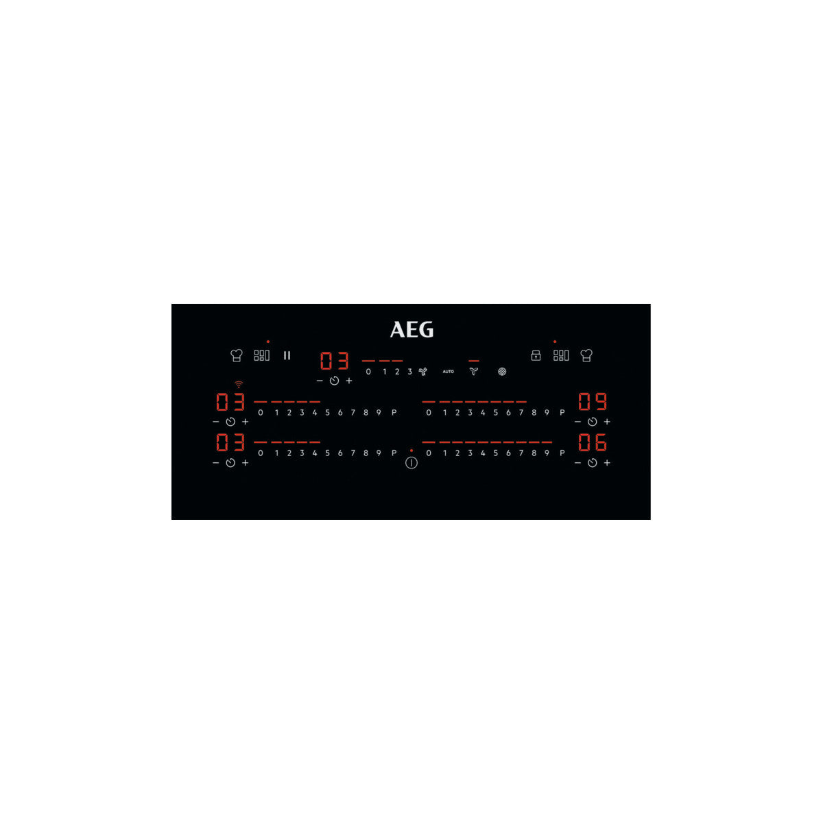 AEG CCE84779FB piano cottura Nero Da incasso 83 cm Piano cottura a induzione 4 Fornelli Cappa da incasso