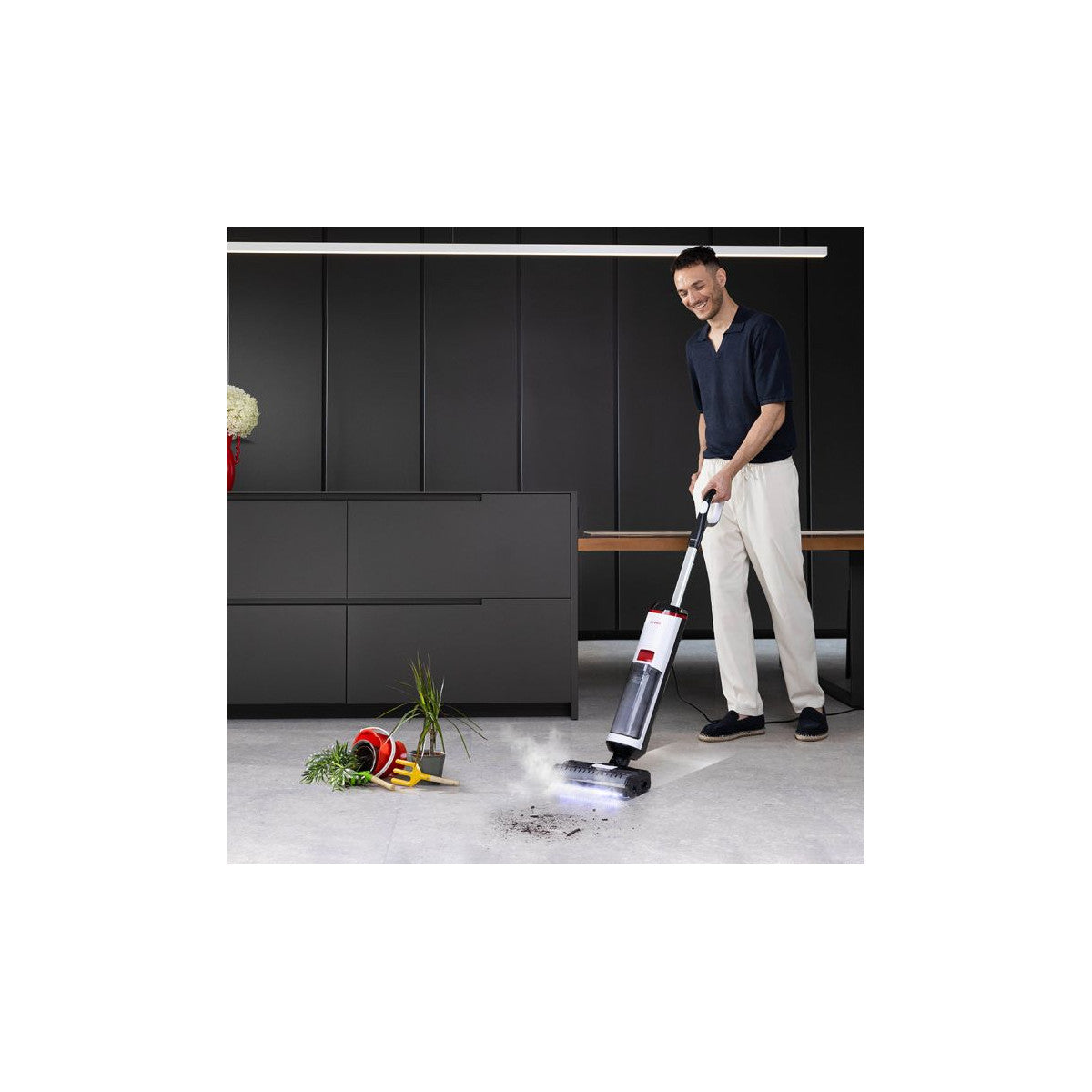 Polti WD10 Aspirapolvere a bastone 2 in 1 AC Secco e bagnato HEPA Senza sacchetto 750 W Nero, Bianco