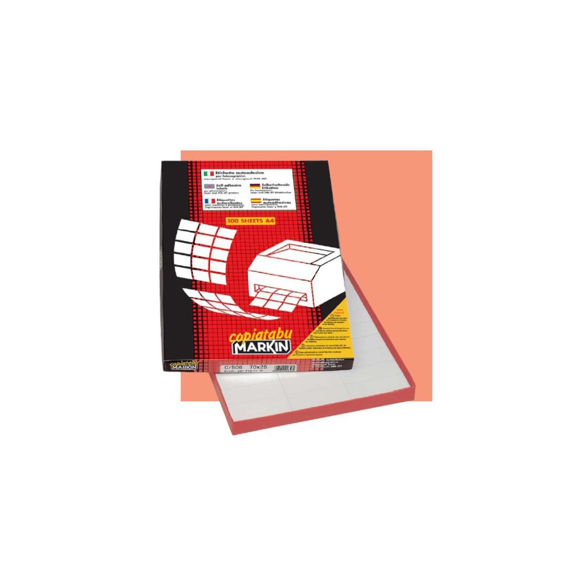 Markin 210A410 etichetta autoadesiva Bianco 2100 pz