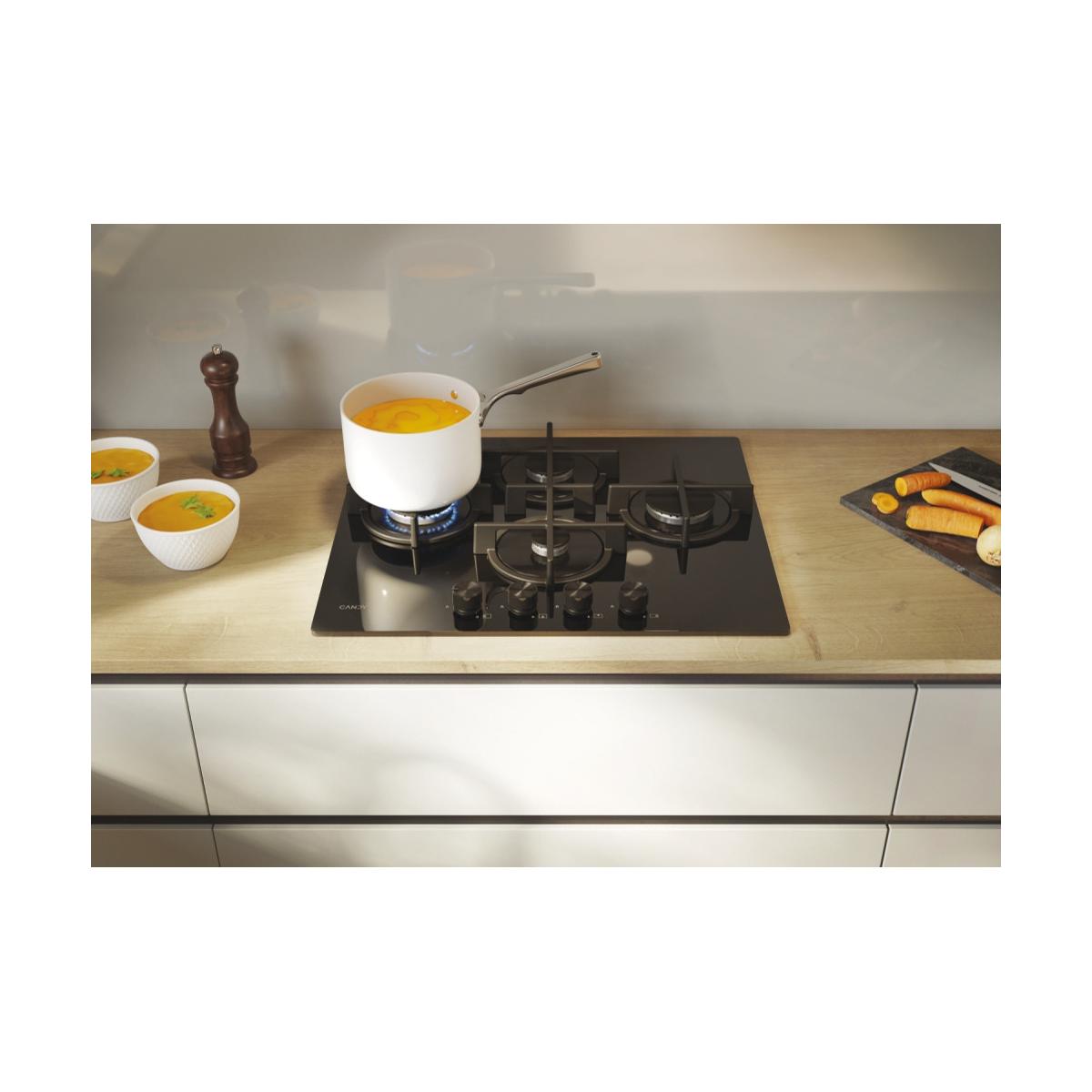 Candy Moderna CVG6DTB Nero Da incasso 59.5 cm Gas 4 Fornelli