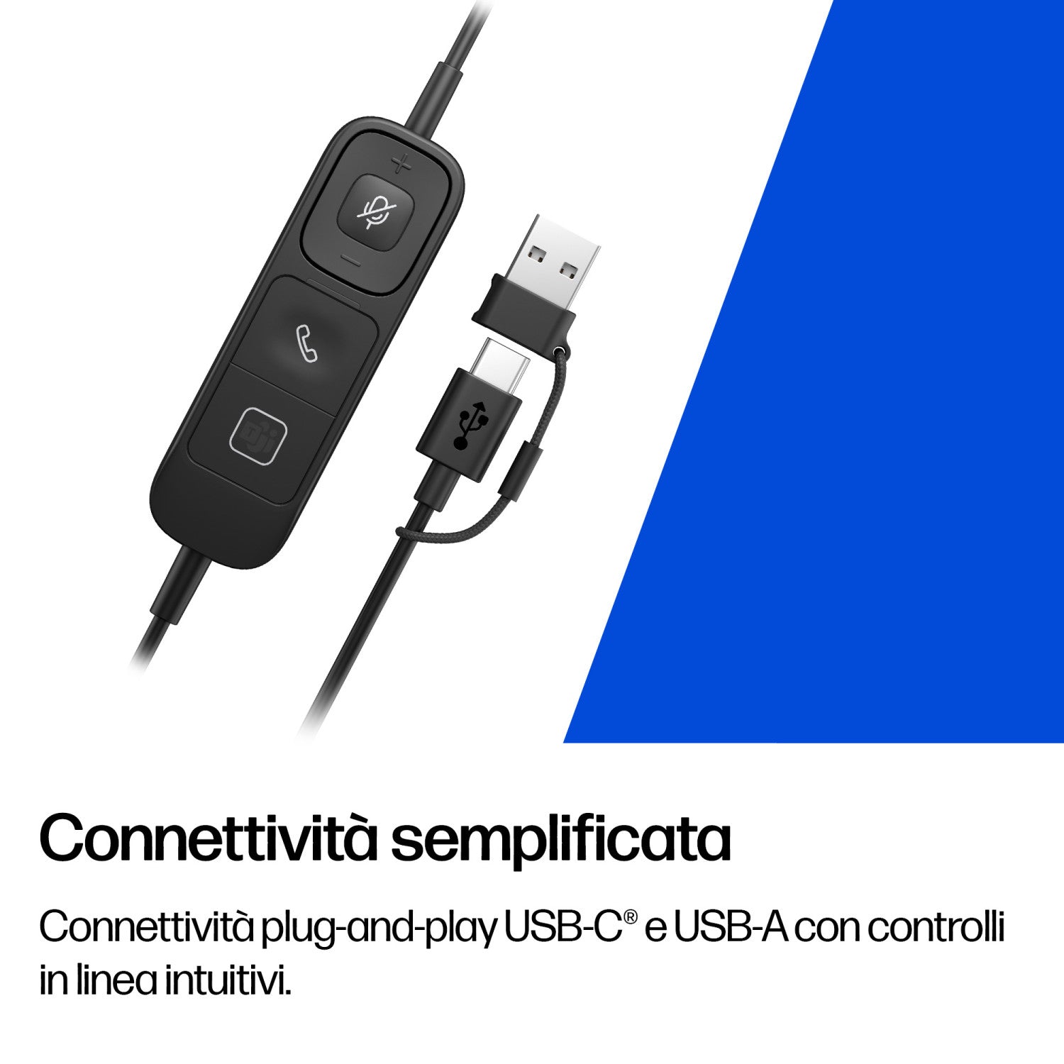 HP Poly Cuffie cablate stereo Mission 625 USB