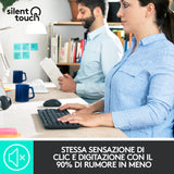 Logitech MK295 Kit Mouse e Tastiera Wireless Tecnologia SilentTouch, Tastierino Numerico, Tasti Scelta Rapida, Tracciamento Ottico Avanzato, Ricevitore USB Nano, Senza Lag, Meno 90 di Rumore
