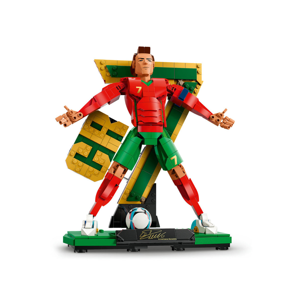 Lego Editions 43016 Cristiano Ronaldo Leggenda Del Calcio, Action Figure Giocattolo 3D Da Esposizione, Regalo Bambini 12