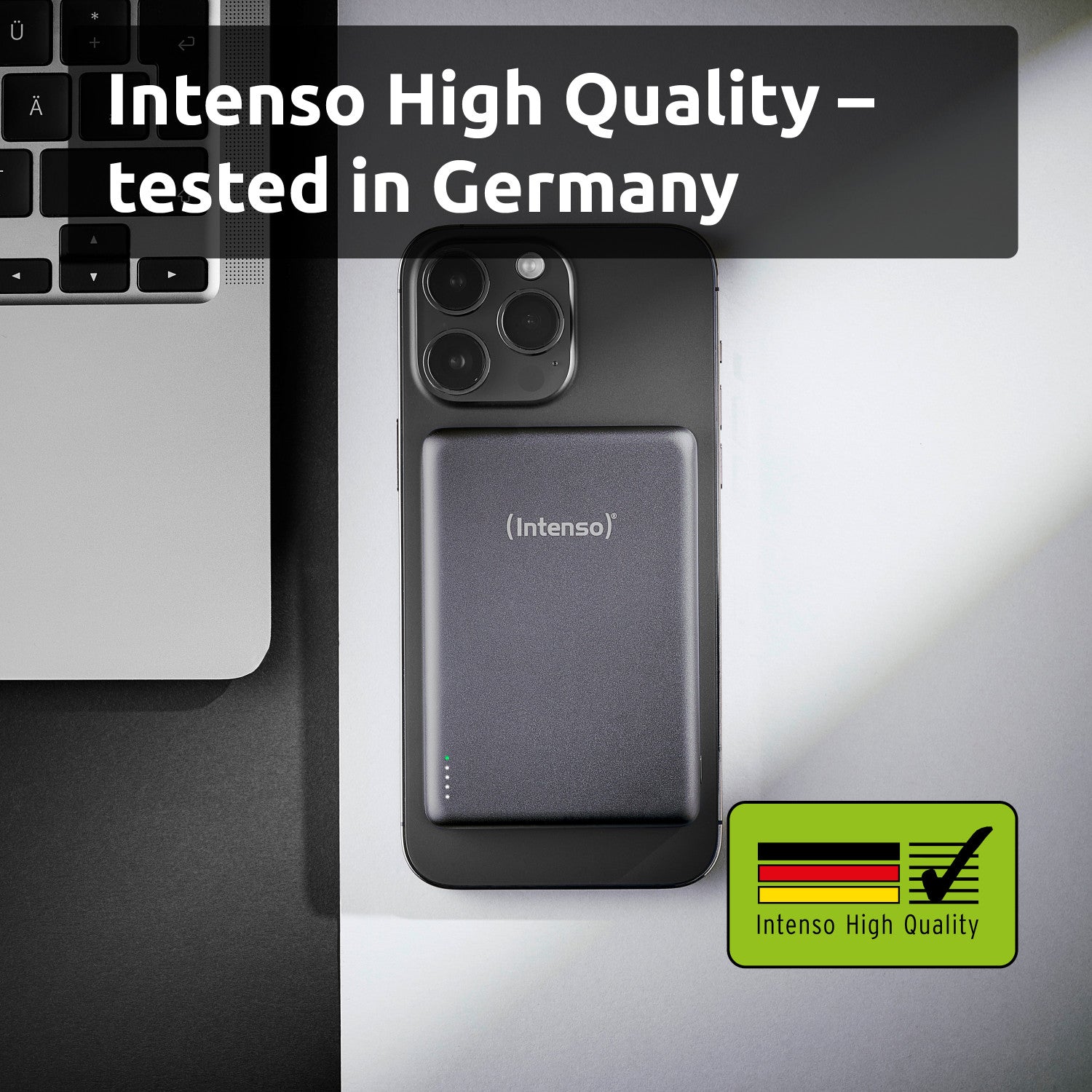 Intenso MW10000 Polimeri di litio (LiPo) 10000 mAh Carica wireless Grigio