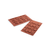 Silikomart SF198 Stampo In Silicone Winter Choco Tags 16 Monoporzioni 37x60 Mm