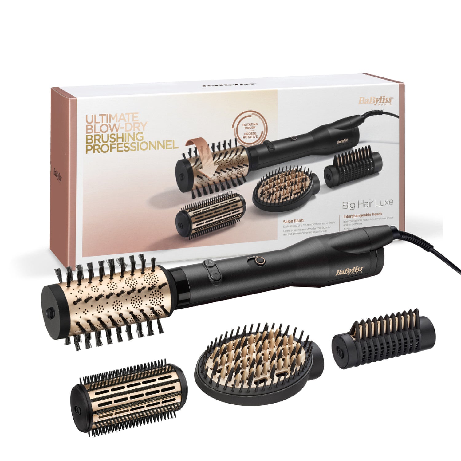 BaByliss Big Hair Luxe Kit per lo styling dei capelli Caldo Nero 650 W 2.5 m
